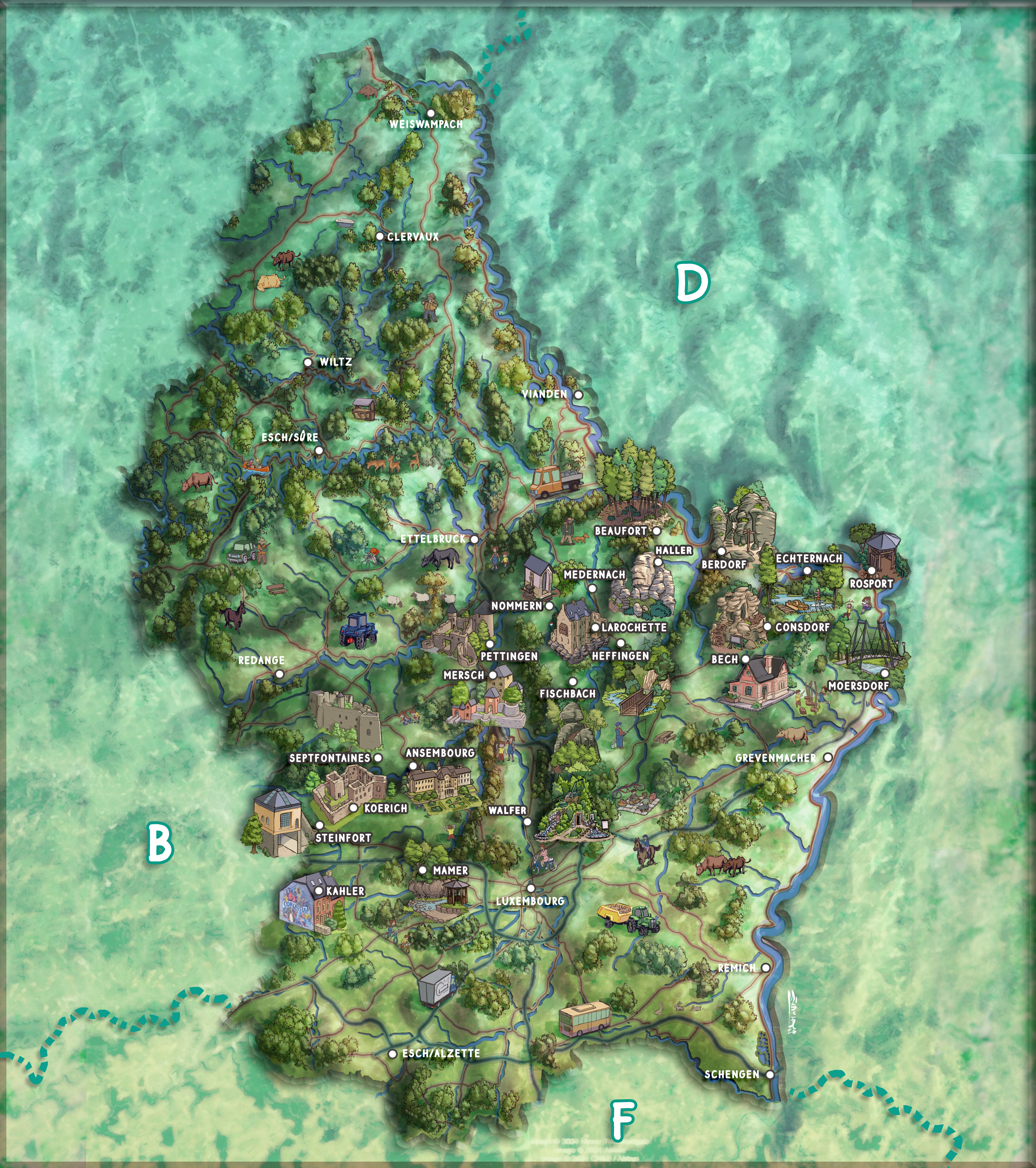 Overview map Luxembourg