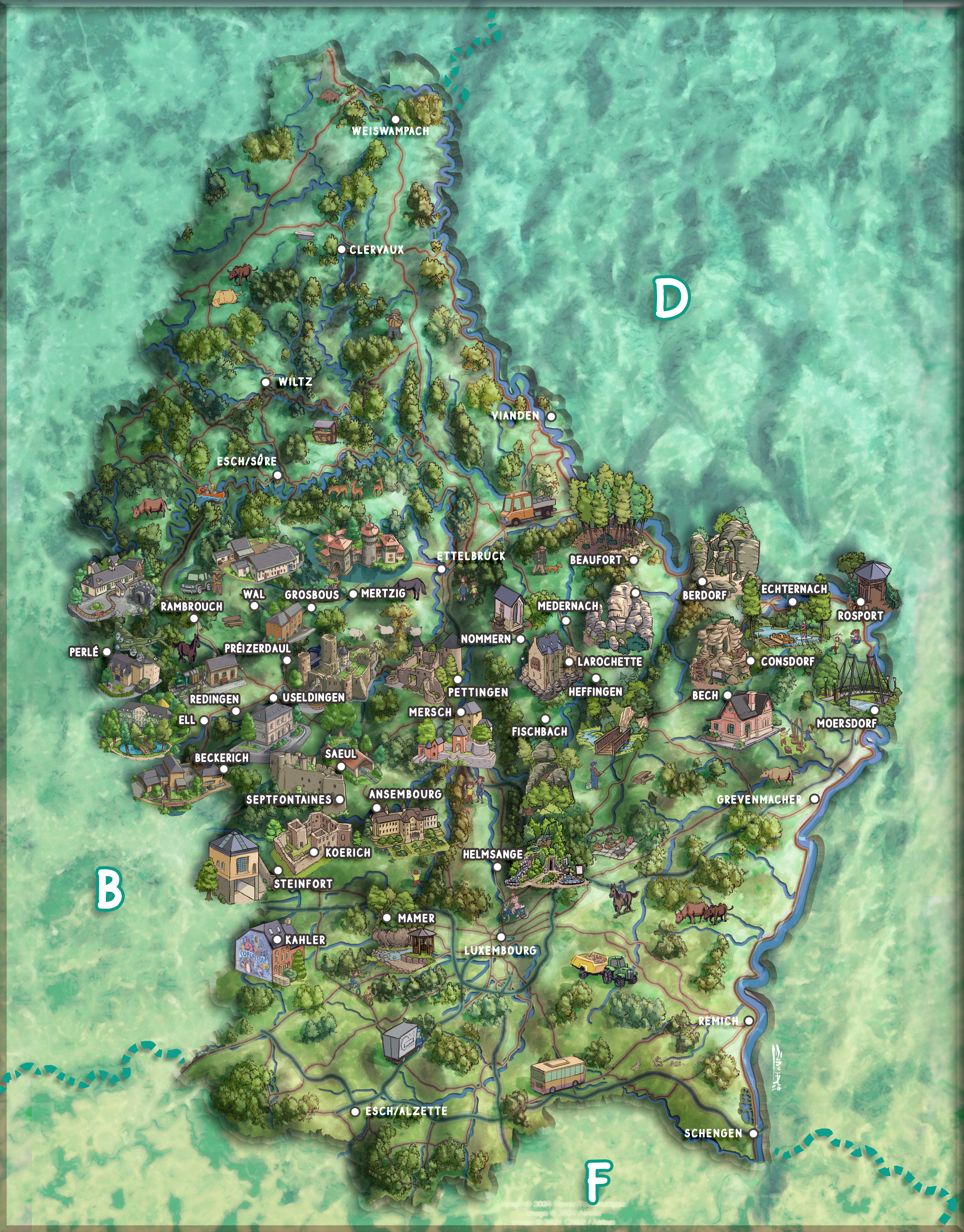 Overview map Luxembourg